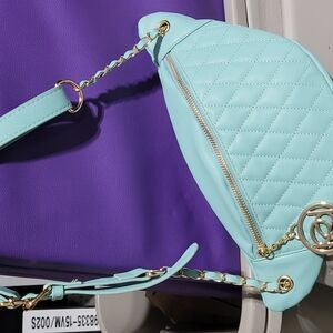 Quilted Mint Green Crossbody Bag